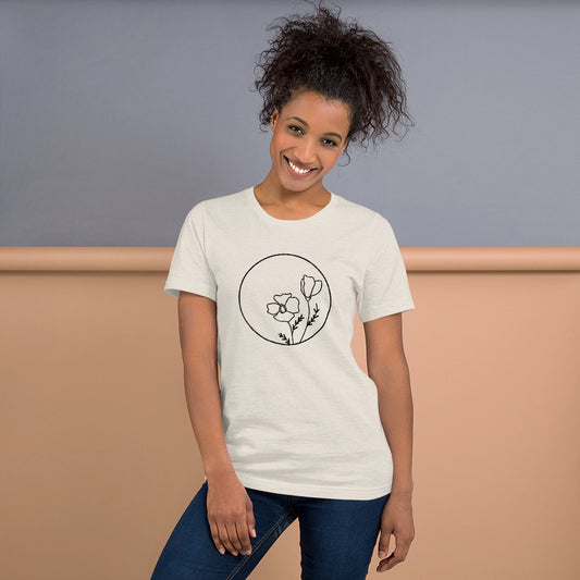 State Flower- CA- Poppy - Unisex t-shirt